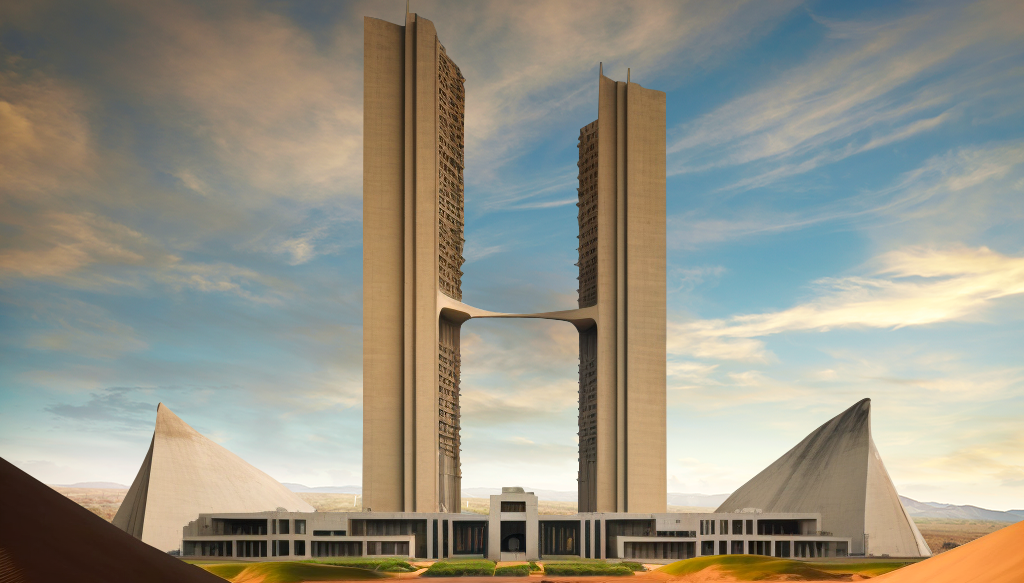 Exposição virtual mostra uma Brasília paralela onde esfinges e pirâmides invadem a capital federal