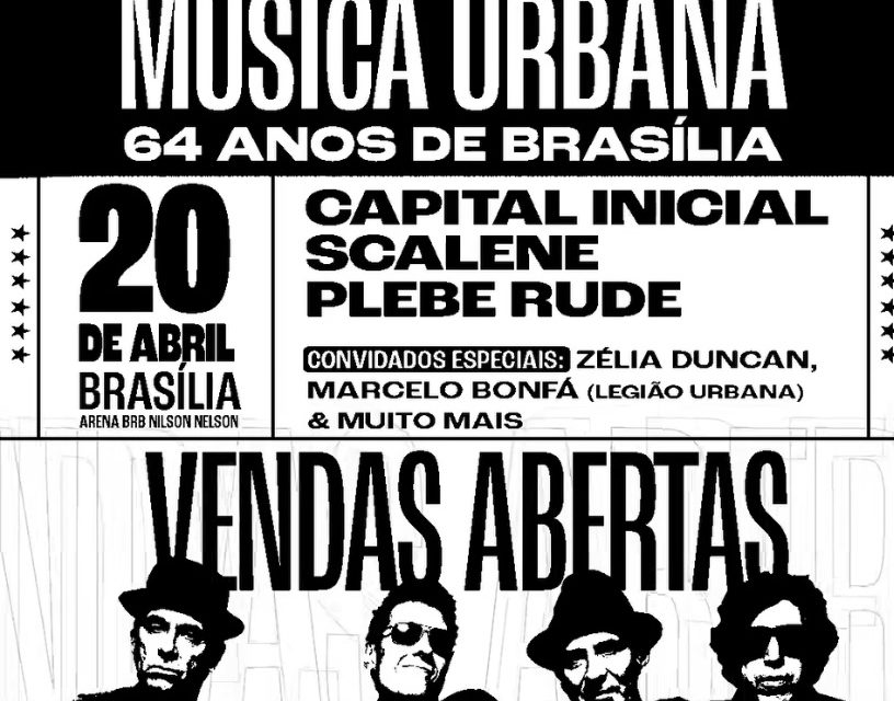 Música Urbana: Capital Inicial promove festival para celebrar 64 anos de Brasília