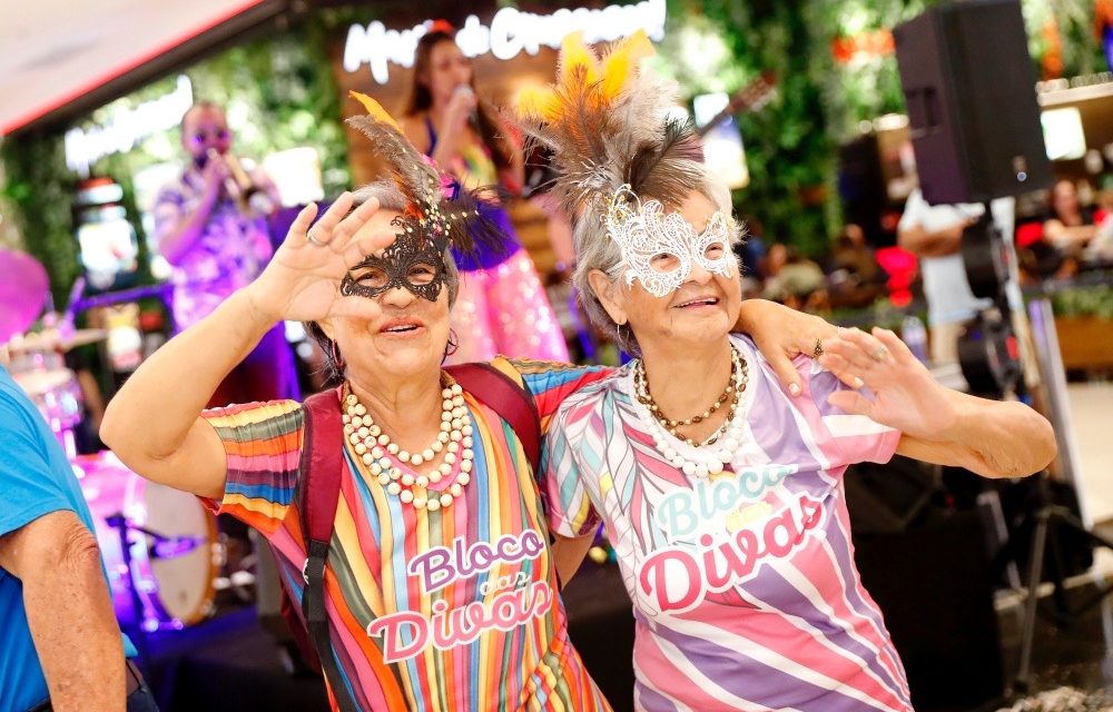 Foliões do Boulevard Carnaval para a melhor idade 60+